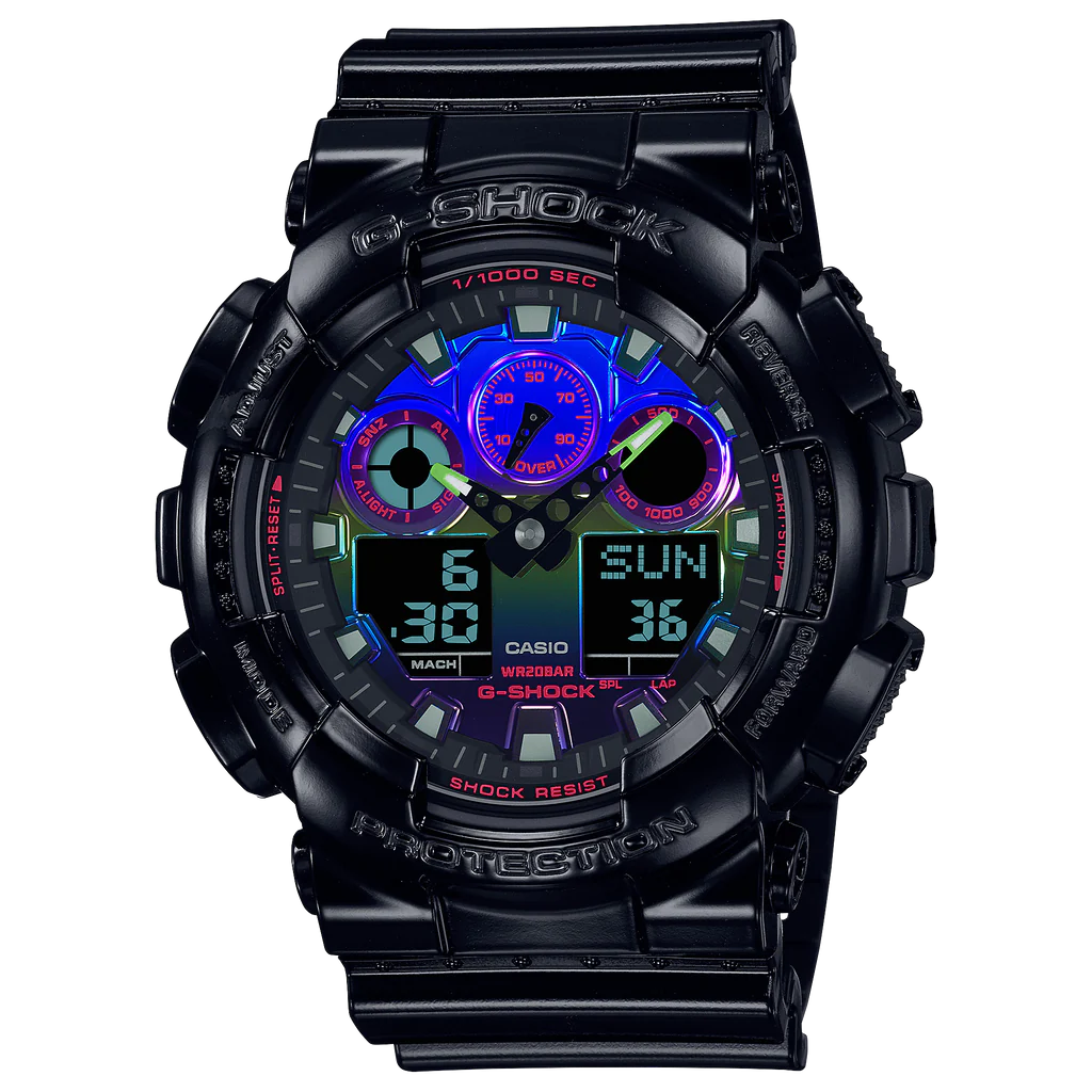 CASIO MENS G-SHOCK GA100RGB-1A