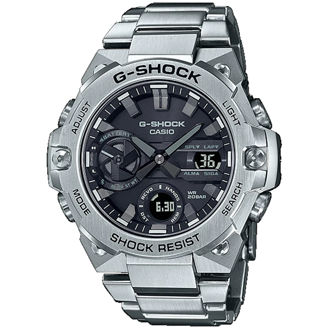 CASIO MENS G-SHOCK STAINLESS STEEL GSTB400D-1A