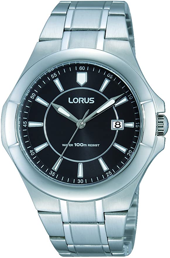 LORUS MEN'S QUARTZ SCREW CASE LUMINOUS STAINLESS STEEL RH941E