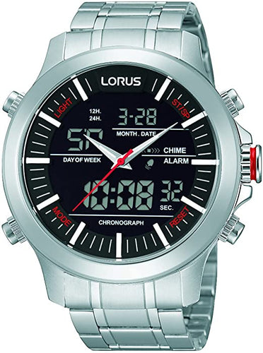 LORUS MEN'S DIGITAL ANALOG ALARM