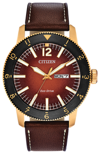 CITIZEN MEN'S BRYCEN LEATHER ECO DRIVE AW0076-03X