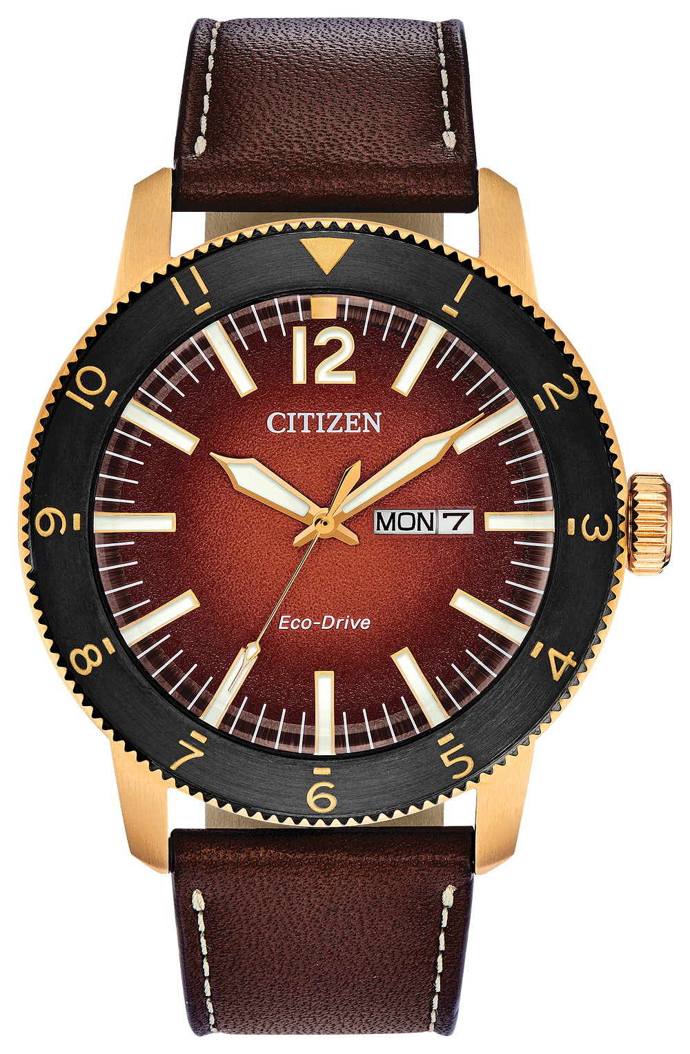 CITIZEN MEN'S BRYCEN LEATHER ECO DRIVE AW0076-03X