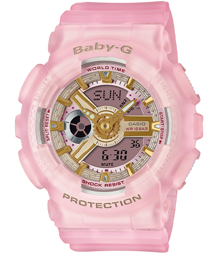 CASIO WOMEN'S BABY G PINK CASUAL BA110SC-4ACR