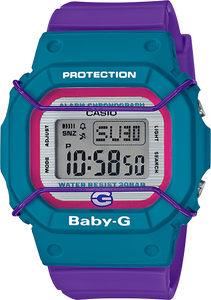 CASIO WOMEN'S BABY G RESIN PURPLE AND BLUE BGD525F-6