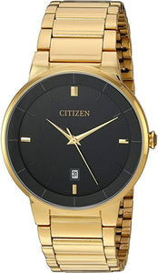 CITIZEN MEN'S QUARTZ WRIST WATCH BLACK DIAL BI5012-53E