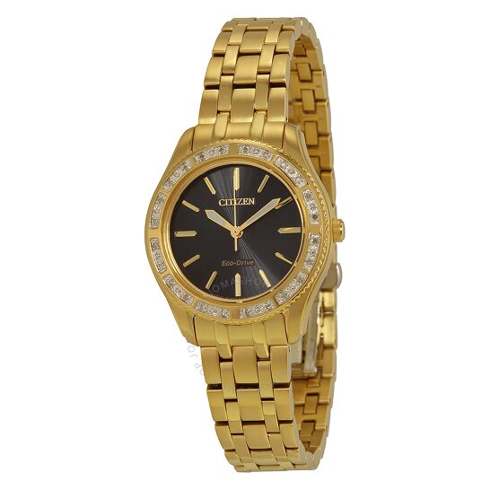 CITIZEN WOMENS DIAMOND BEZEL WATCH EM0242-51E