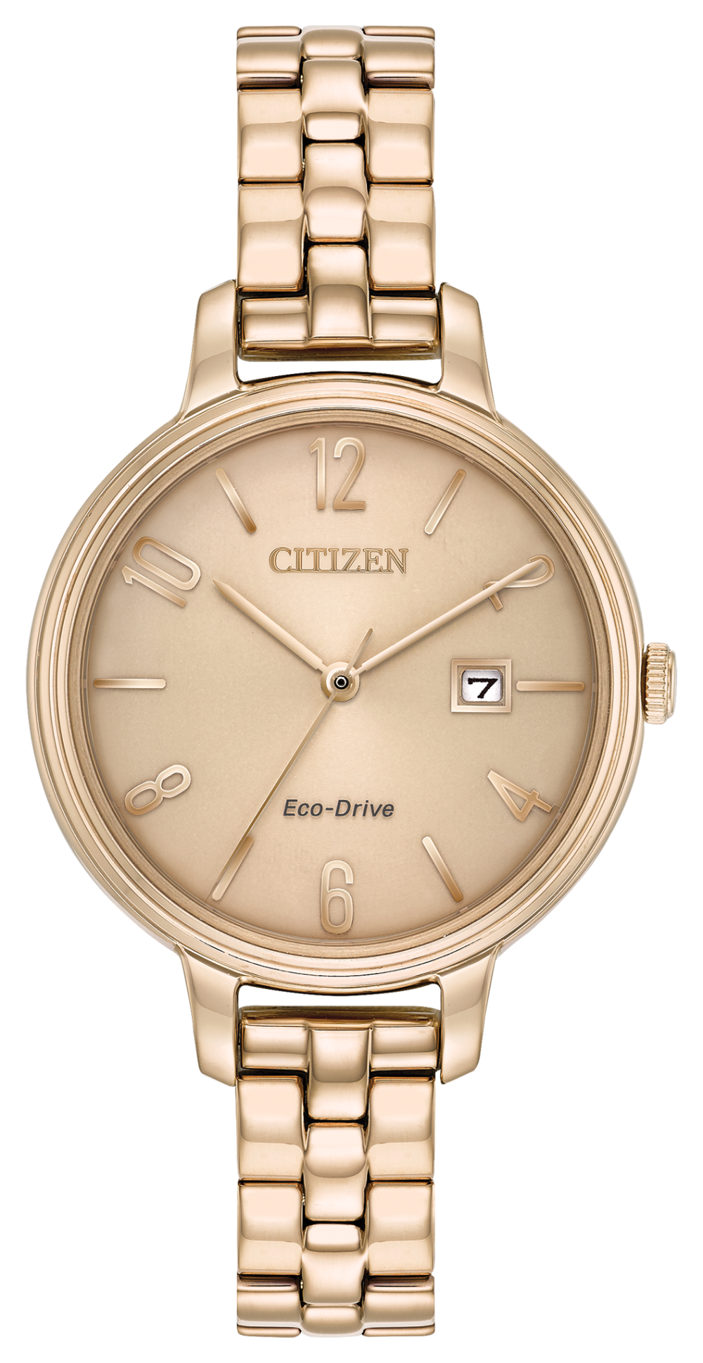 CITIZEN WOMEN'S ECO DRIVE WATER RESISTANT ROSE GOLD TONE EW2443-55X