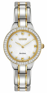 CITIZEN WOMEN'S TWO-TONE ECO-DRIVE SILHOUETTE CRYSTAL EX1364-59A