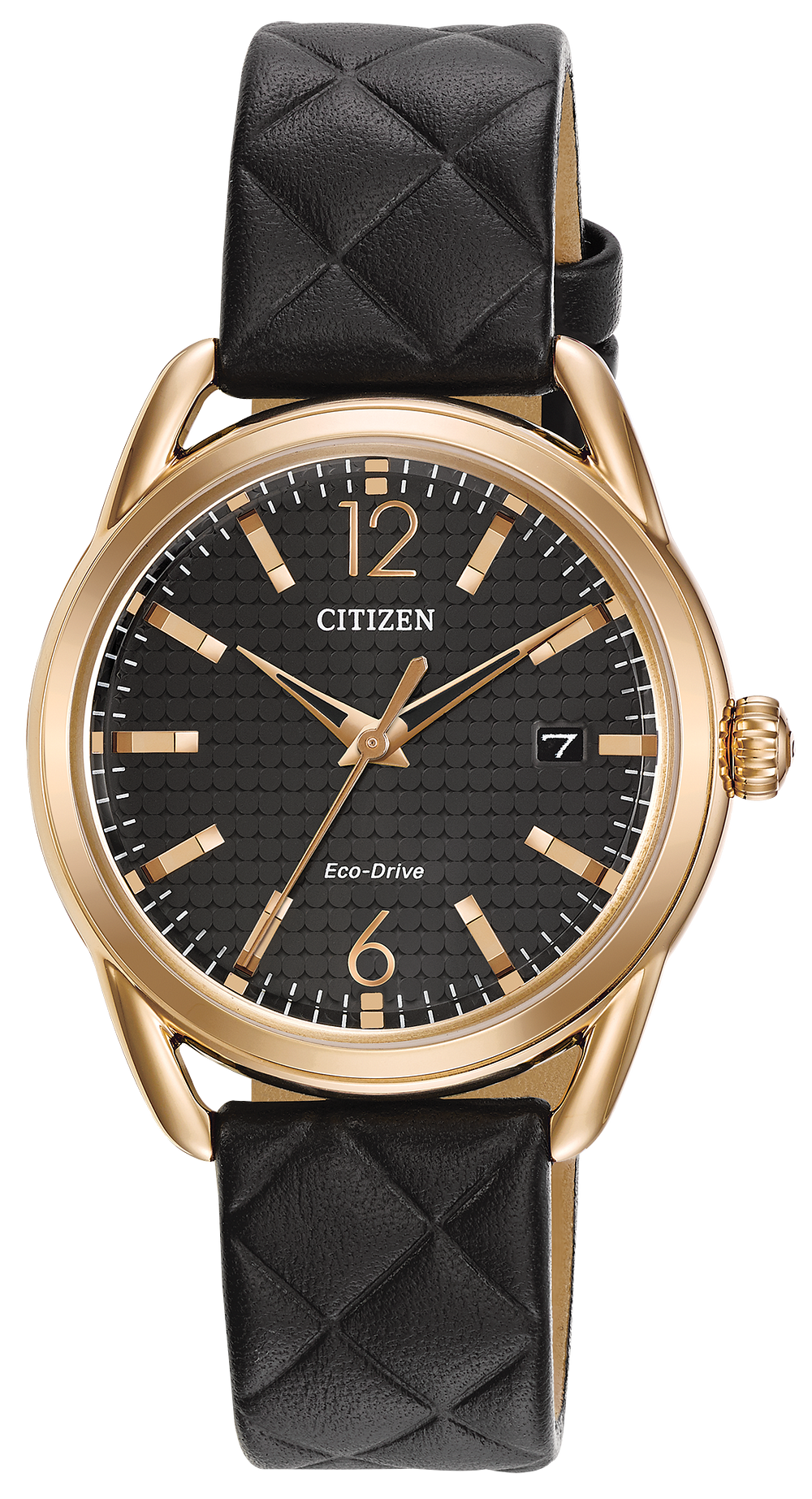 CITIZEN WOMEN'S QUILTED LEATHER ECO-DRIVE FE6083-13E