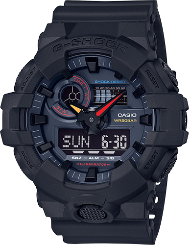 CASIO MEN'S G SHOCK SPORTS BLACK GA700BMC-1A