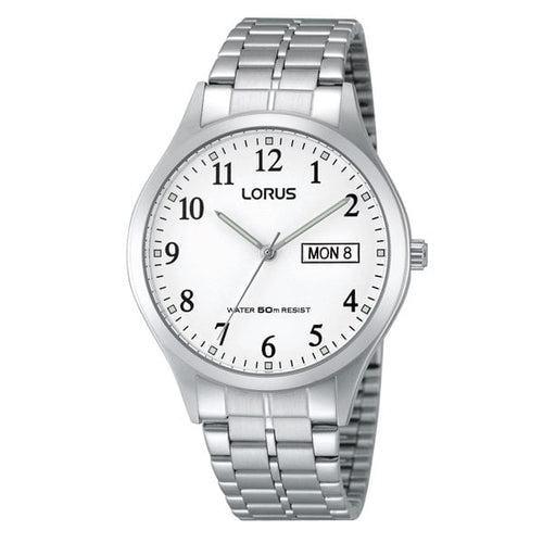 LORUS MEN'S CLASSIC ANALOG PALLADIUM-PLATED