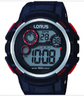 LORUS MEN'S DIGITAL ALARM CHRONO WATER RESIST 100M R2307K